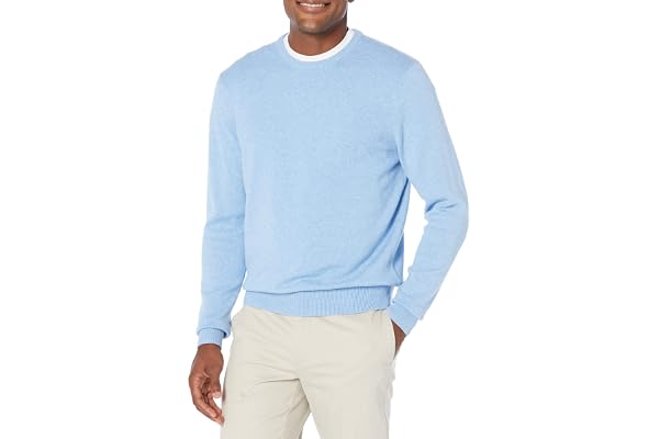 Amazon Essentials Men's Cable Knit Long-Sleeve Crewneck Sweater, 100% Cotton, Big & Tall Options Available