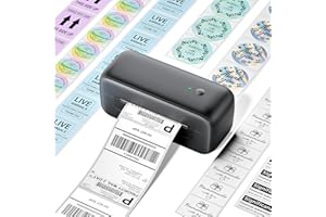 LABELCREATE USB Thermal Label Printer for Shipping Packages, 4x6 Label Printers for Small Business & Office, Labeller Printer Compatible with Windows Mac Linux Chrome, Used for Amazon, Ebay, Shopify, USPS (Black)