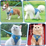 Grantop Cat Harness and Lead Set Adjustable Reflective Mesh Vest for Cats view 7