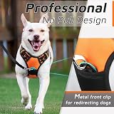 Eagloo Dog Harness Large No Pull Front Back Clips Reflective Orange L view 3