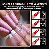 Makartt Long Coffin Nail Tips 504pcs Clear Full Cover 21 Sheets 10 Sizes view 6
