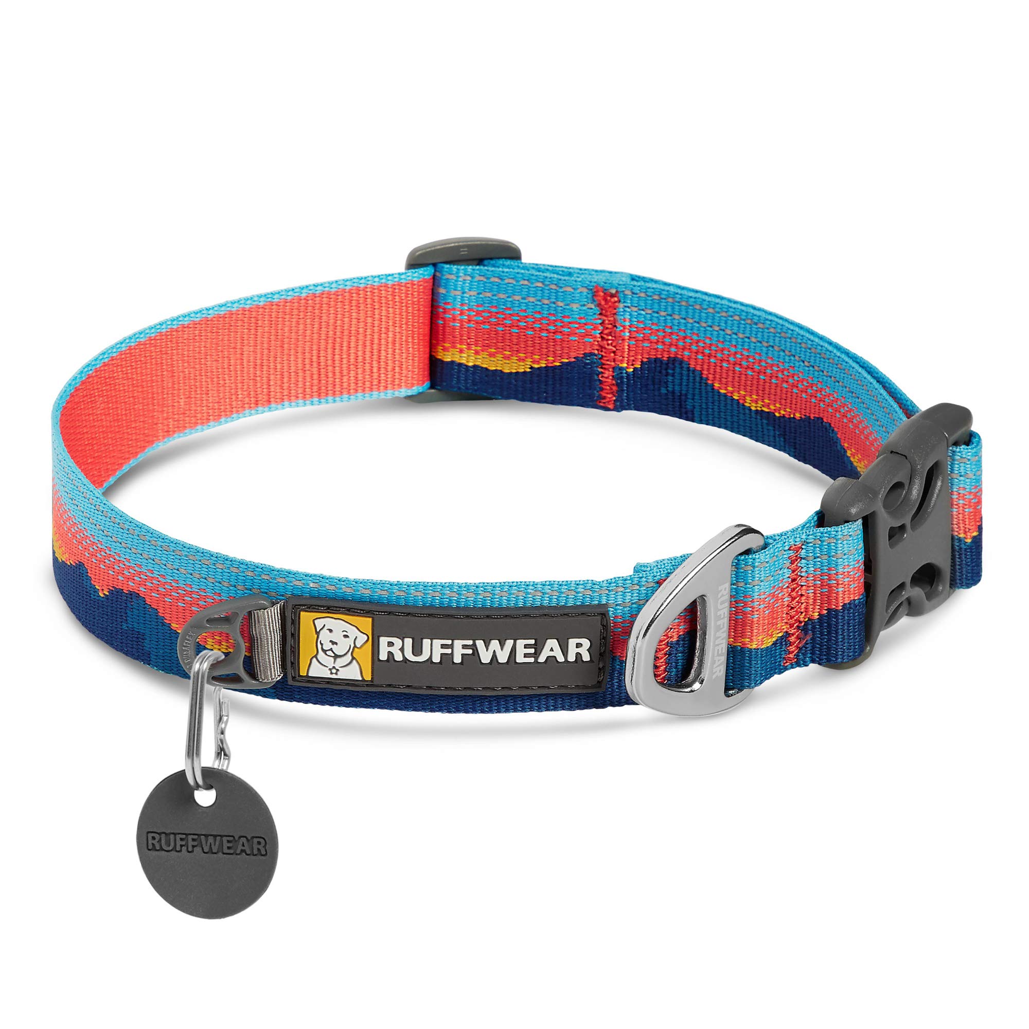 RUFFWEAR Crag Dog Collar, Reflective and Comfortable Collar for Everyday Use, Sunset, 20"-26"