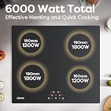 CIARRA 60cm Four Zone Induction Hob 6000W Hardwired CABBIH4-A view 3