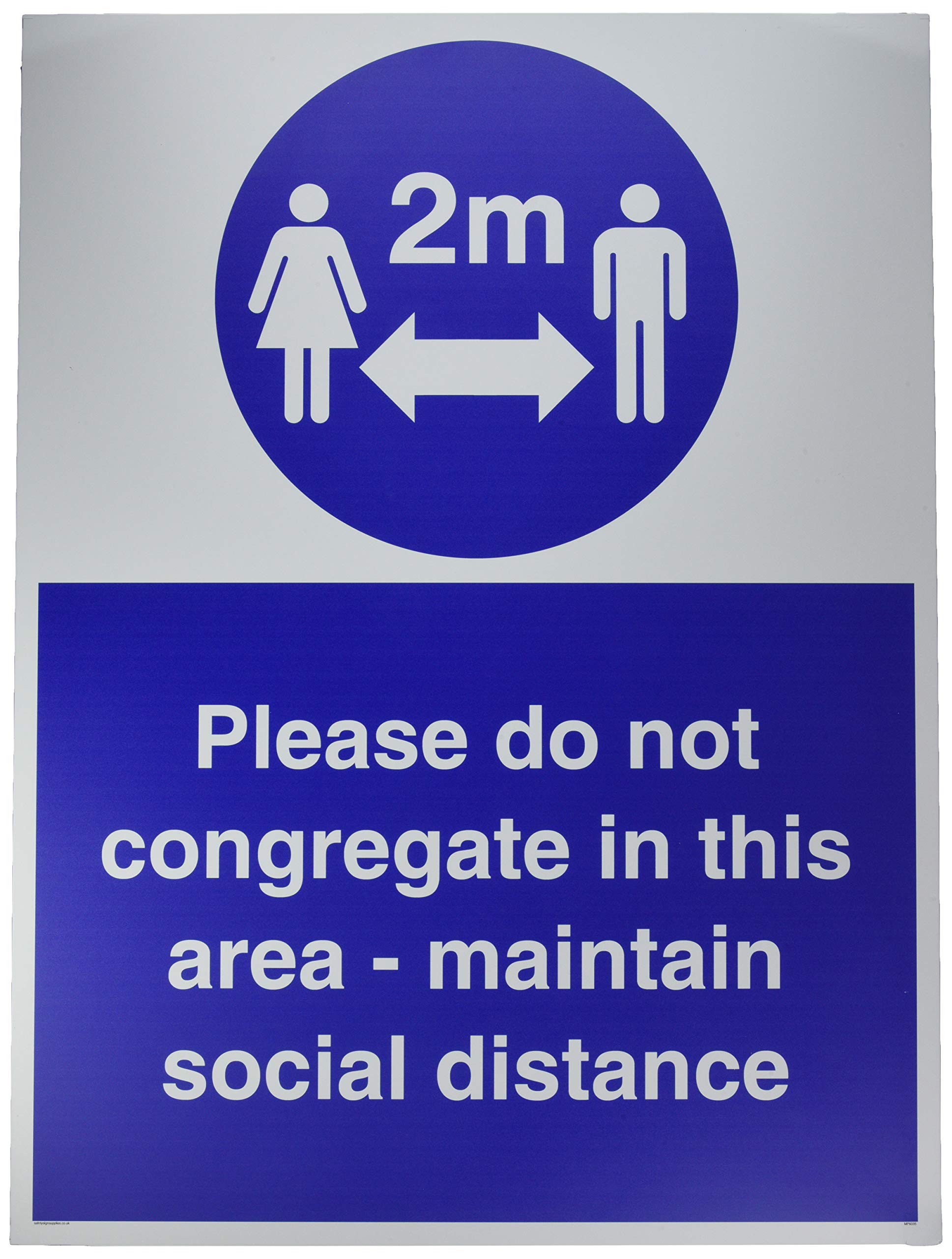 Please do not congregate in this area - maintain social distance