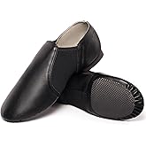 Dynadans Unisex PU Leather Upper Slip-on Jazz Shoe with Arch Insert for Women and Men's Dance Shoes