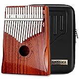 Moozica 17 Keys Kalimba Marimba, Solid Koa Wood