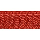 D&Eacute;COPRO 2 1/2" (6cm) Bullion Fringe Trim (Style# EF25) Flaming Red #88 (Scarlet Lava Red) 5 Yards (4.5m/15 ft)