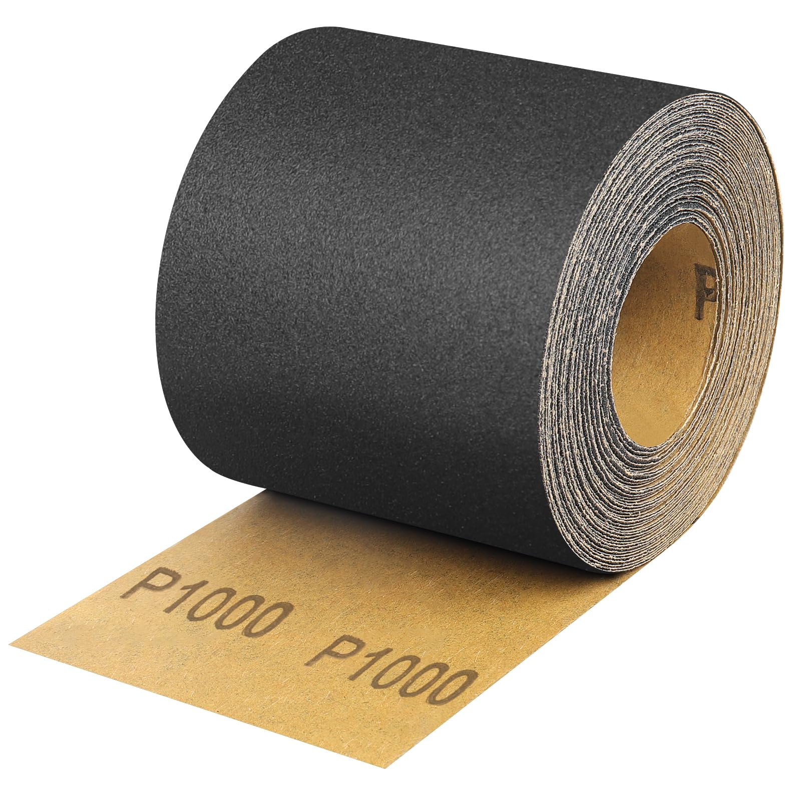 Shineboc 1000 Grit Sandpaper Roll, 93mm x 10m Wet Dry Silicon Carbide Longboard Sand Paper for Automotive Metal Wood Sanding＆Polishing