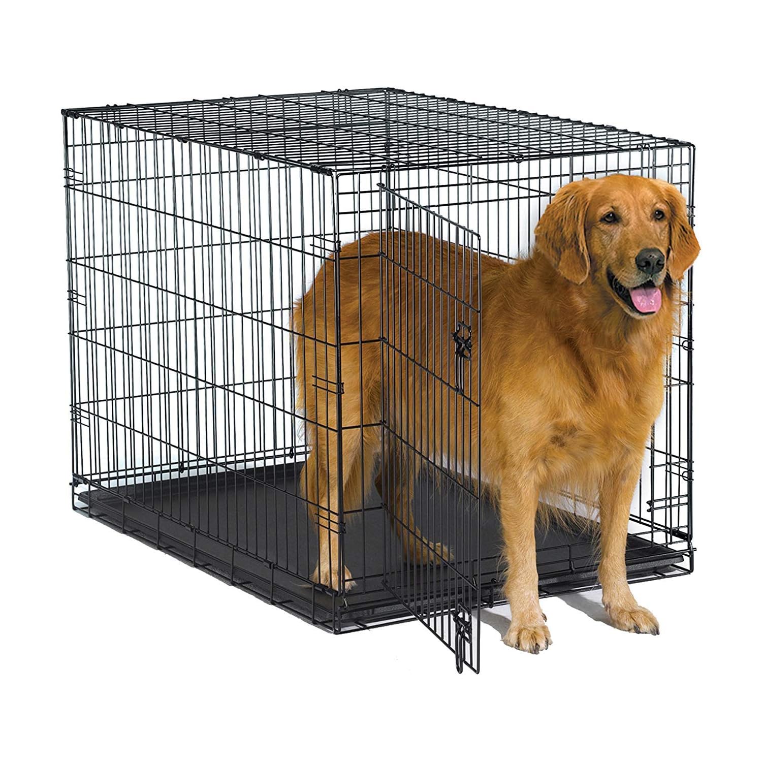 New World Folding Metal Dog Crate; Single Door & Double Door Dog Crates