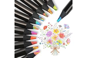 nsxsu Art Supplies for Kids Teens Adults, 12 Rainbow Pencils Drawing Supplies, Jumbo Multi Colored Pencils for Sketching Draw