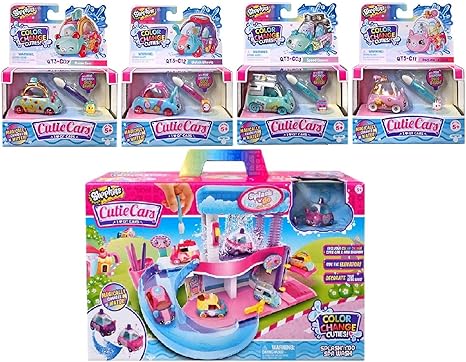 cutie cars shopkins spa wash playset