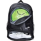 Athletico Youth Soccer Bag - Soccer Backpack & Bags for Basketball, Volleyball & Football | Includes Separate Cleat and Ball Compartment