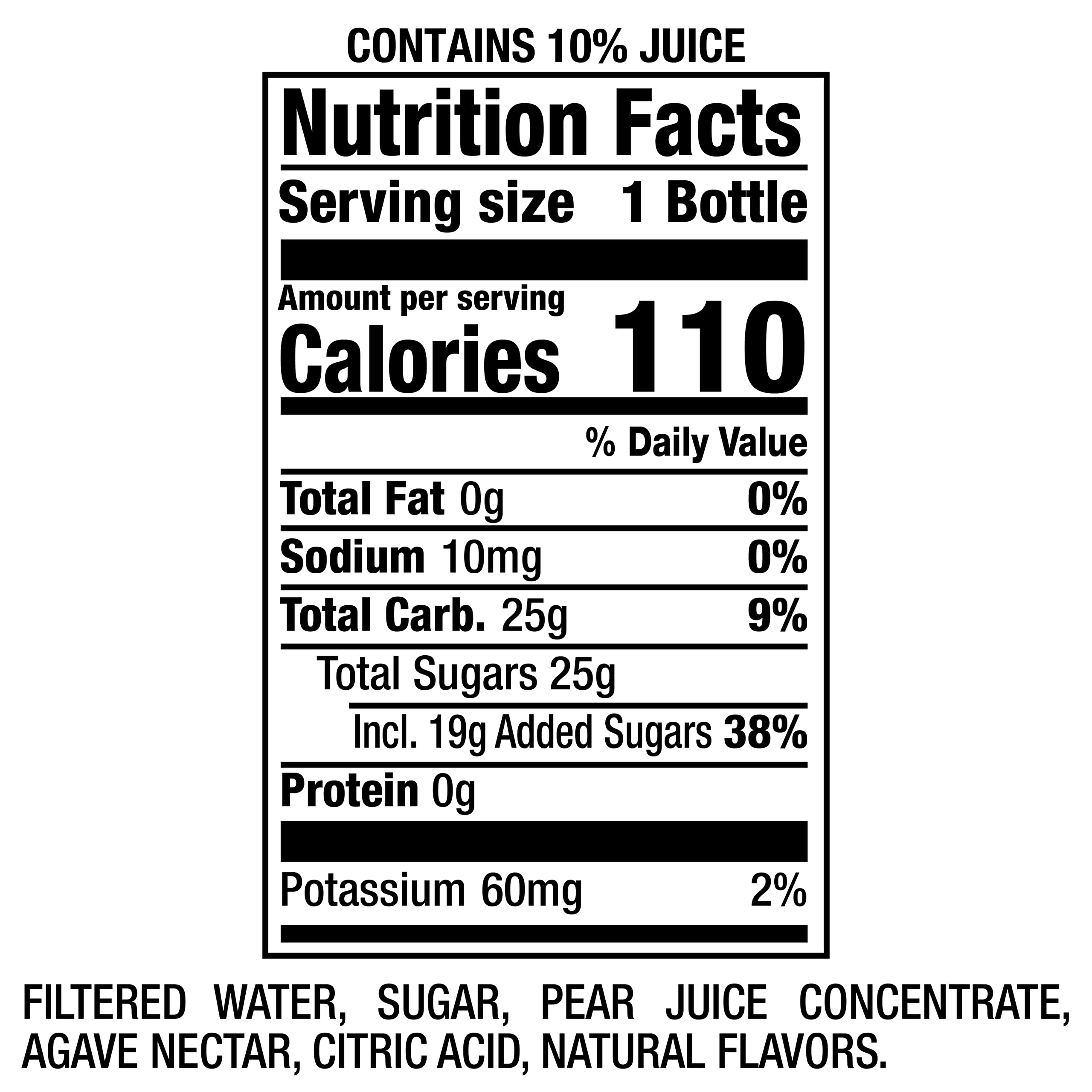 Snapple Elements Rain Agave Cactus Juice Drink, 15.9 Fl Oz Recycled