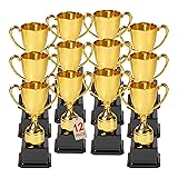 Fun Gold Plastic Trophies - 12 Pack - 7 Inch