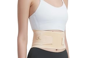 RANDY SUN Ultra Thin Back Brace, Lightweight Breathable for Women & Men, Invisible Waist Support Belt for Lower Back Pain Relief and Posture Correction Light Beige M