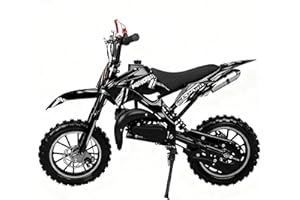 NAKTO 50cc Kids Dirt Bike,Dirt Bike for Kids,Gas Dirt Bikes with 2-Stoke,Off Road Motorcycle for kids 5-17 with Front/Rear Disc Brakes, Shock Absorption, Soft Seat Cushion