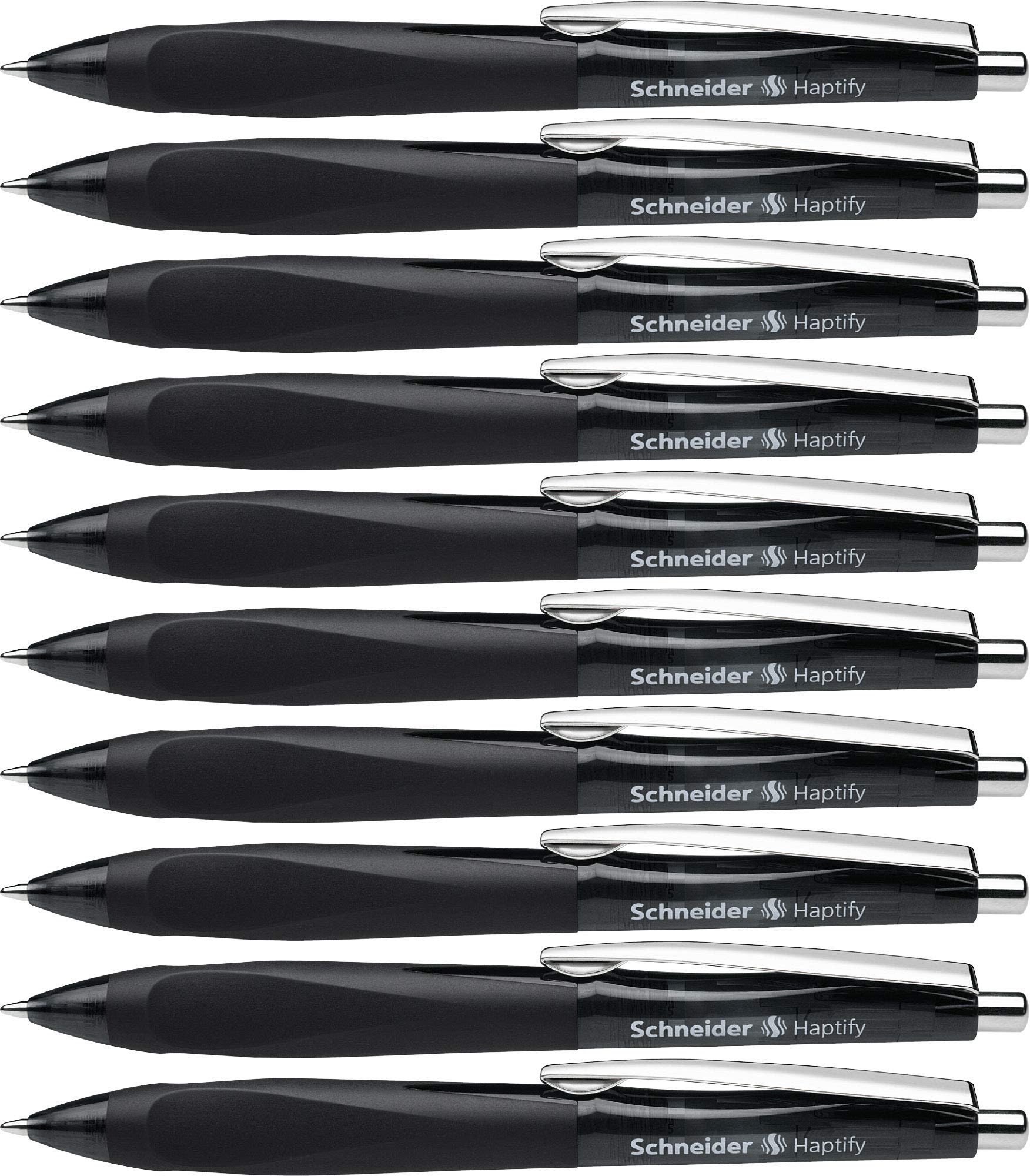 Schneider Haptify Ballpoint Pen - Black (Pack of 10)