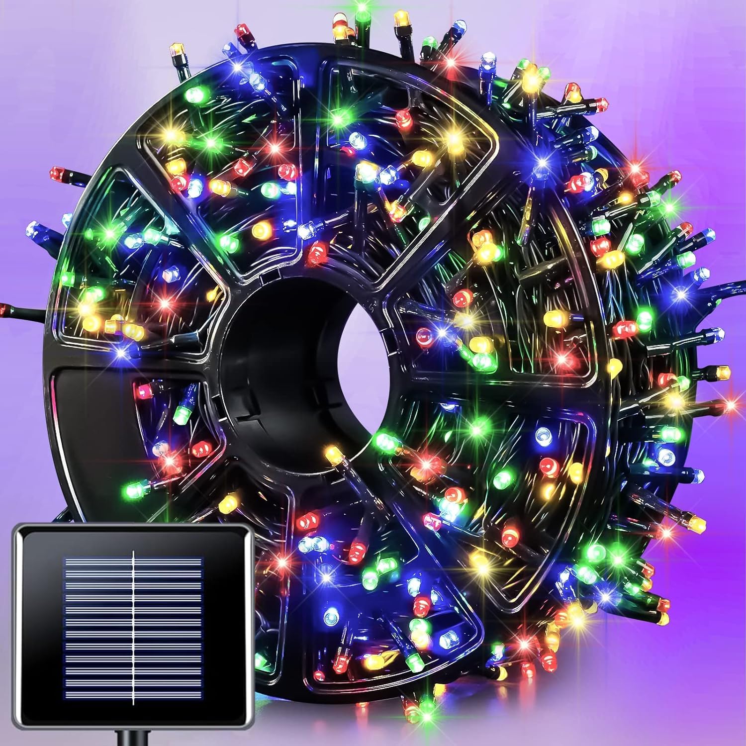 Photo 1 of ***NOT FUNCTIONAL, SELLING FOR PARTS, FINAL SALE***JMEXSUSS 600 LED Solar Christmas Lights Outdoor, 206.7 ft Multi Colored Christmas Lights Outdoor Waterproof, 8 Modes Solar String Light for Outside Garden Yard Patio Tree Xmas Decorations***NOT FUNCTIONAL