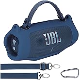 Lebakort Silicone Cover Compatible with JBL Charge 6 Portable Speaker (Blue Cover)