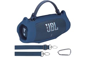 Lebakort Silicone Cover Compatible with JBL Charge 6 Portable Speaker (Blue Cover)