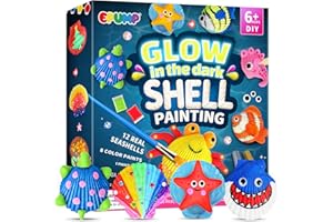 EPUMP Shell Painting Kit - Glow in The Dark Arts and Crafts for Kids Ages 6-12, Art Supplies Toy Kids Craft Paint Kits for Boys Girls Christmas Birthday Gift Toy