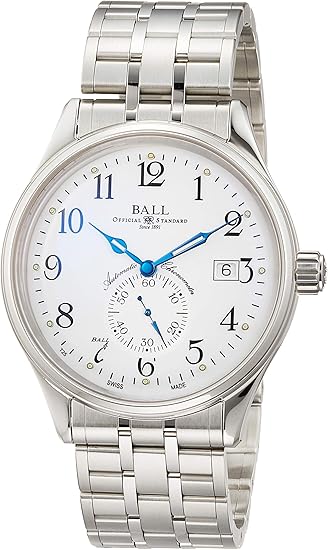 Amazon ボールウォッチ 自動巻き腕時計 Trainmaster Standard Time トレインマスタースタンダードタイム Nm38d S1cj Wh メンズ シルバー 並行輸入品 メンズ腕時計 腕時計 通販