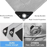 GKXLH Tarpaulin Waterproof Heavy Duty 3m x 6m Frost UV PE Plastic Tarp view 4