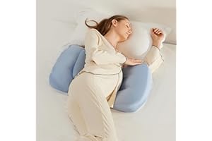 COZYREST Oreiller de grossesse pour dormir, coussin rafraîchissant de maternité avec housse lavable en Tencel Lyocell - Oreil