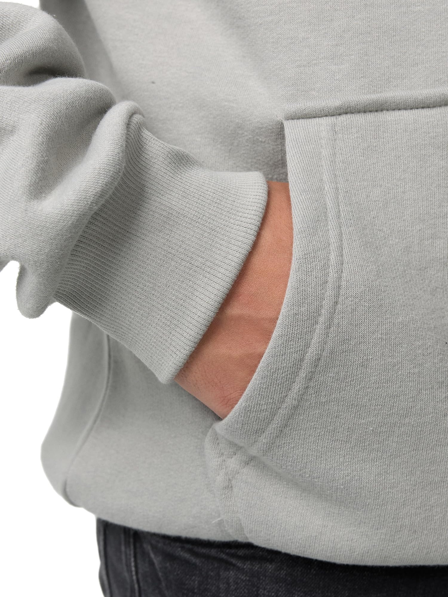 Smith & Solo Herren Kapuzenpullover – Sweatshirt Pullover Rundhals – Langarm – Slim – Fit – Training – Hoodie – Pulli – Hochwertige Baumwollmischung Männer, Graukapuze, L 5