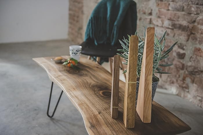 Amazon Com Coffee Table Walnut Steel Legs With Live Edge
