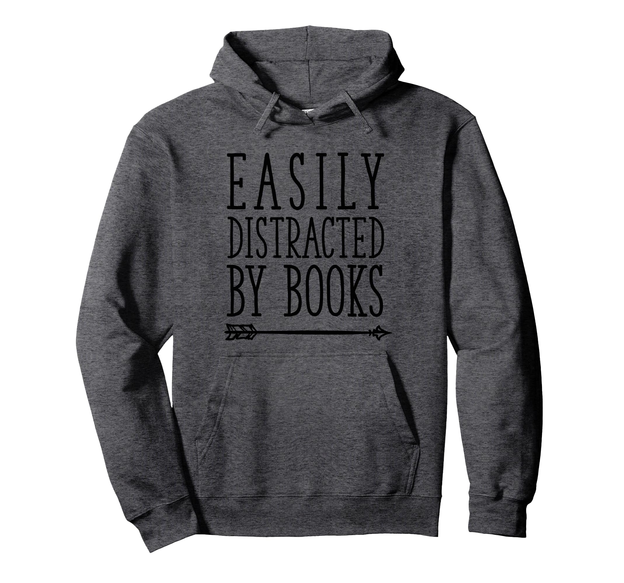 Easily Distracted By Books Sassy Book Lover Reading Pullover Hoodie