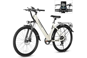 Likebike Seeker S 26" Electric Bike for Adults, UL 2849 Certified, Step Through Electric Bicycle with 350W Motor, 36V 9Ah Removable Battery, 20MPH E-bikes with 7-Speed & Front Suspension