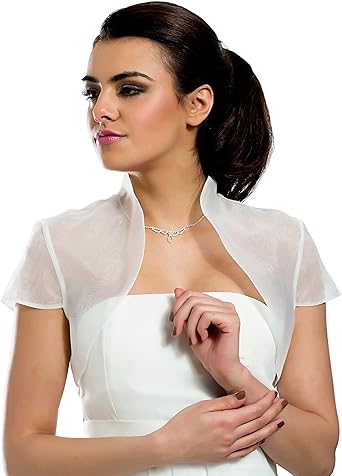 cream short jacket for wedding