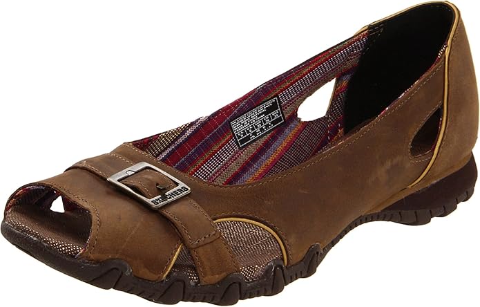skechers peep toe flats