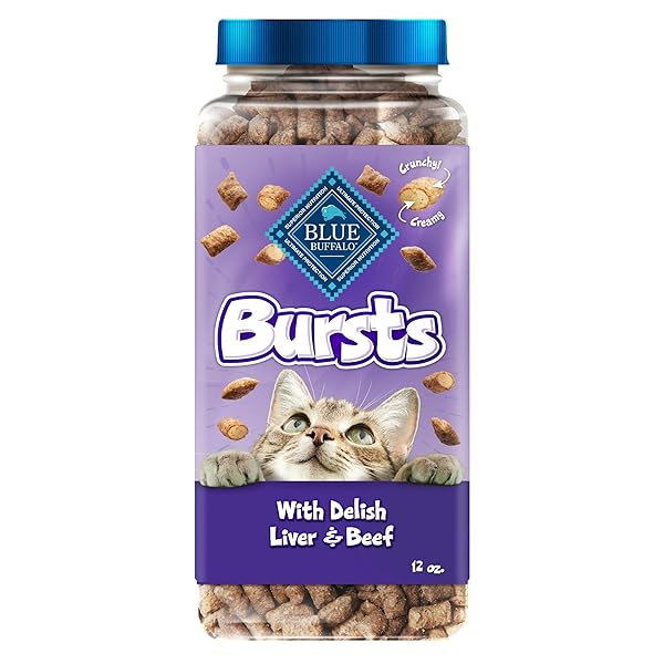 BLUE BUFFALO BURSTS CRUNCHY & CREAMY CAT TREATS,...
