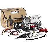 VIAIR TLC PRO Heavy-Duty Air Compressor - 150 PSI Portable Tire Inflator with 1/4 Gallon Air Tank - Includes Presta Valve Chuck & Shop-Style Inflation Gun - For Tubeless Bike Tire Setup