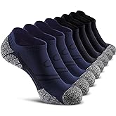 CWVLC No Show Sports Compression Socks for Men Women with Cushion (4/8 Pairs)