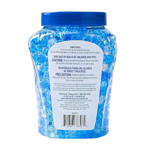 CLOROX FRAGANZIA CRYSTAL BEADS AIR FRESHENER VALUE PACK | LONG-LASTING AIR FRESHENER BEADS | GEL BEADS AIR FRESHENER IN MORNING SKY SCENT FOR HOME, BATHROOM, OR CAR 12 OZ TWIN PACK (24 OZ TOTAL)