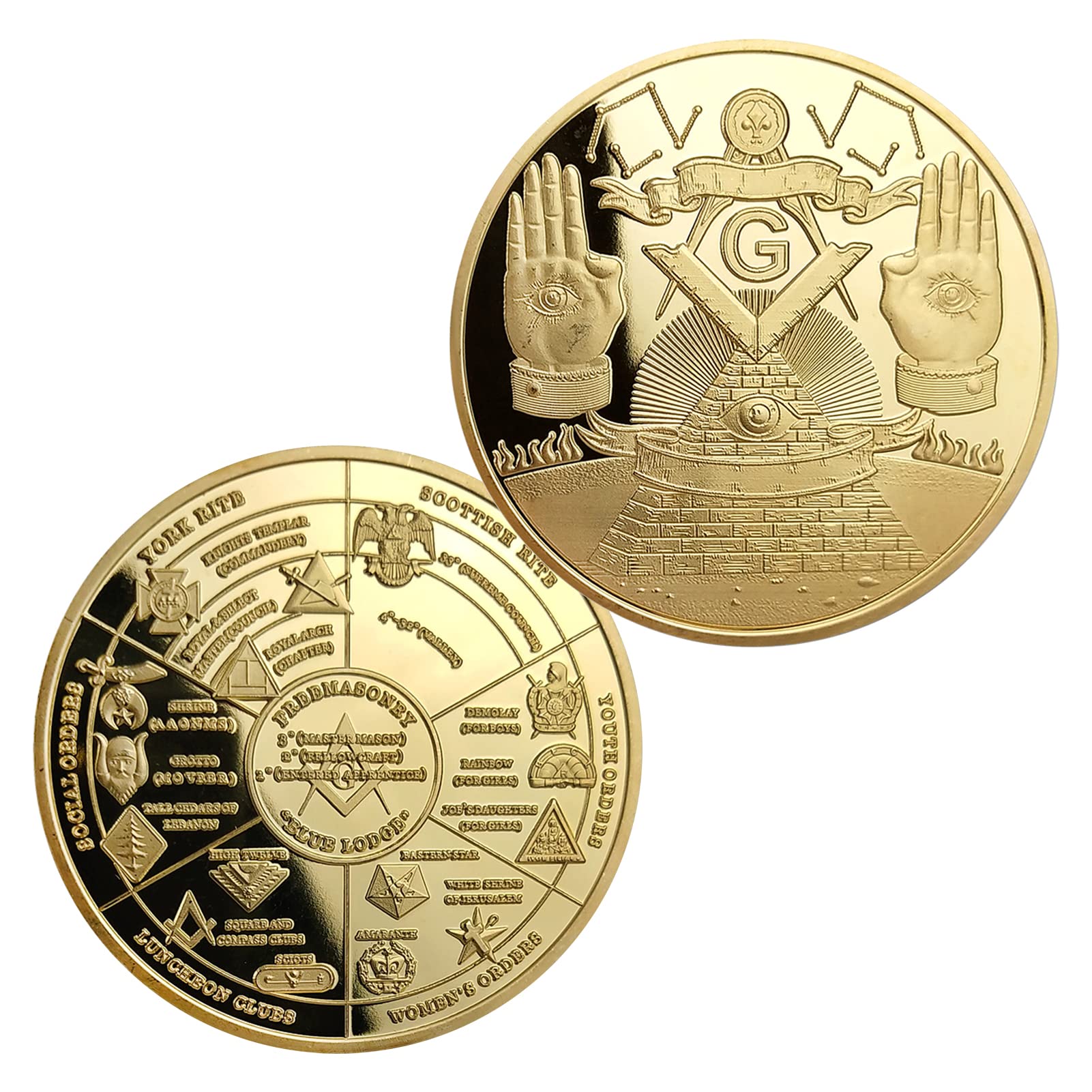 AtSKnSK Masonic Coin Master Mason Freemason Lodge Family Map Working Tools