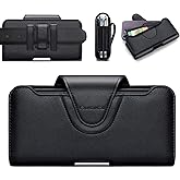 nuoku Dual Phone Holster for iPhone 17/16/15/14/13/12/11 Pro Max Series with Separatable Card Holder, Double Phone Case for Two Phones for S22 Plus/S21 Plus/S20 Plus(Black)