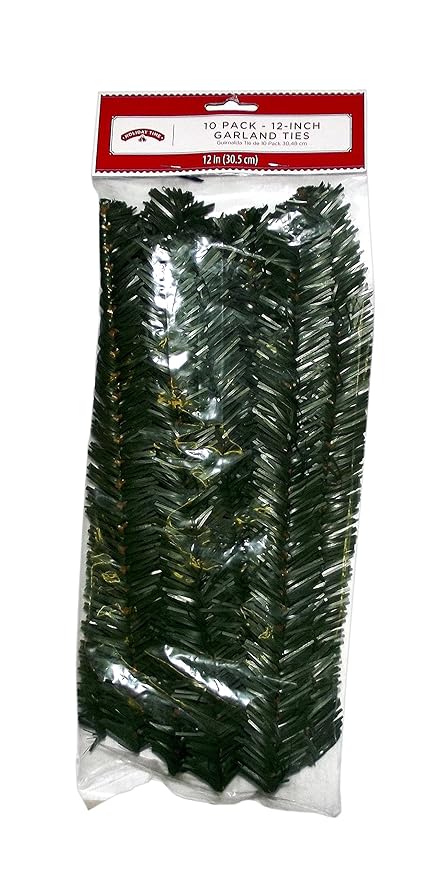 Amazon Com 12 Inch Garland Ties 10 Pack Home Kitchen