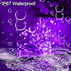 Solar Christmas Halloween String Lights Purple