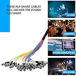 Seismic Audio SACB-24x8x100 24-Channel XLR Low