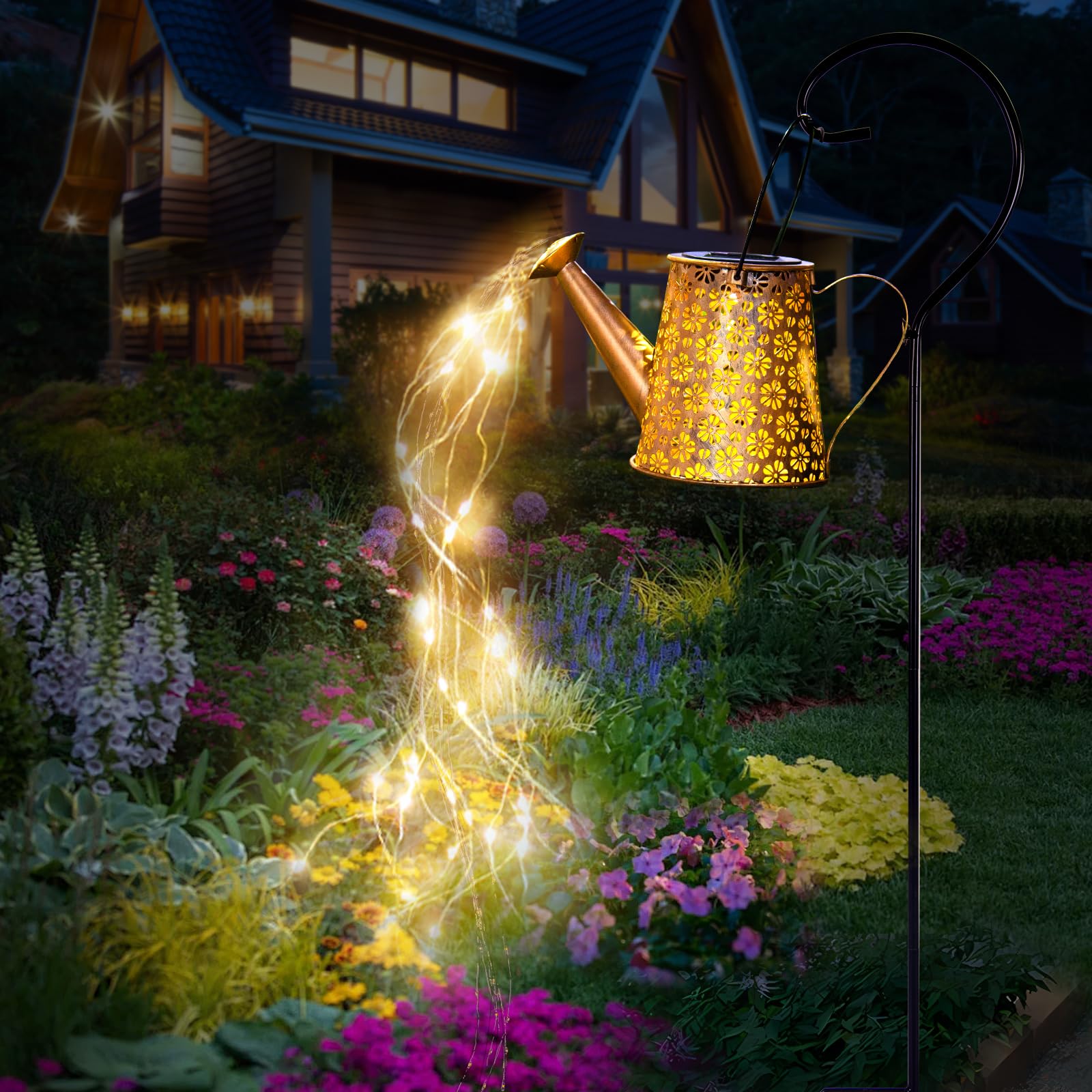 Photo 1 of Solar Watering Can Lights,Metal Outdoor Garden Decor for Outside,IP65 Solar Lantern Outdoor Waterproof,Solar Garden Light, Yard Decorations Outdoor for Garden Yard Pathway Gifts for Mom Birthday