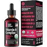 Liquid Vitamin B Complex Supplement – Energy Supplements for Women and Men: Vitamins B3, B6, B9 & Folic Acid for Optimal Heal