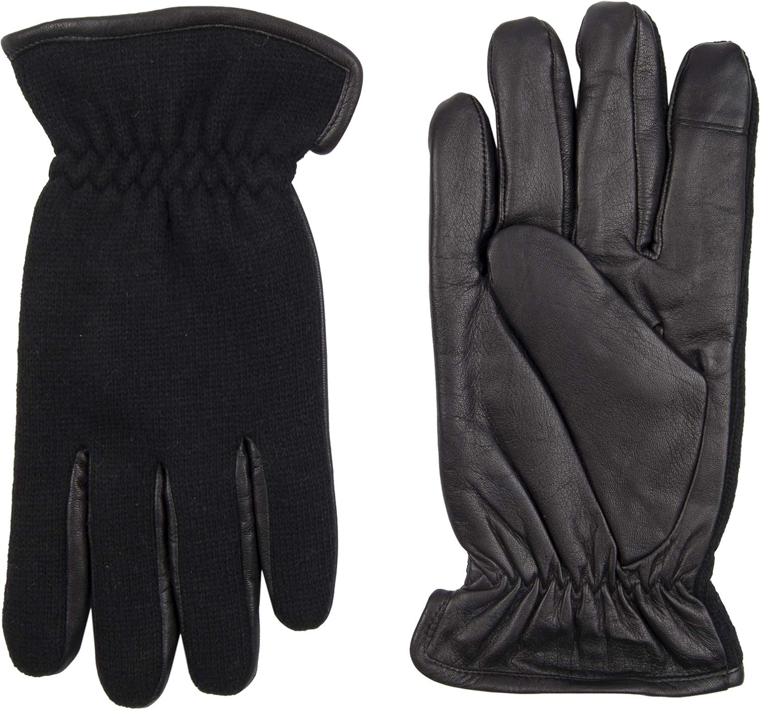 Dockers Men's Leather Gloves with Smartphone Capacitive Touchscreen
