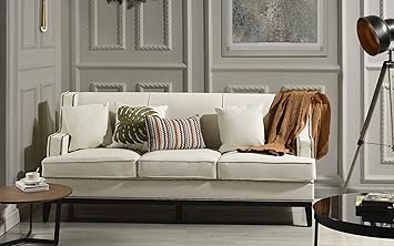 Amazon Com Divano Roma Furniture Exp48 Pu Wh Modern Bonded