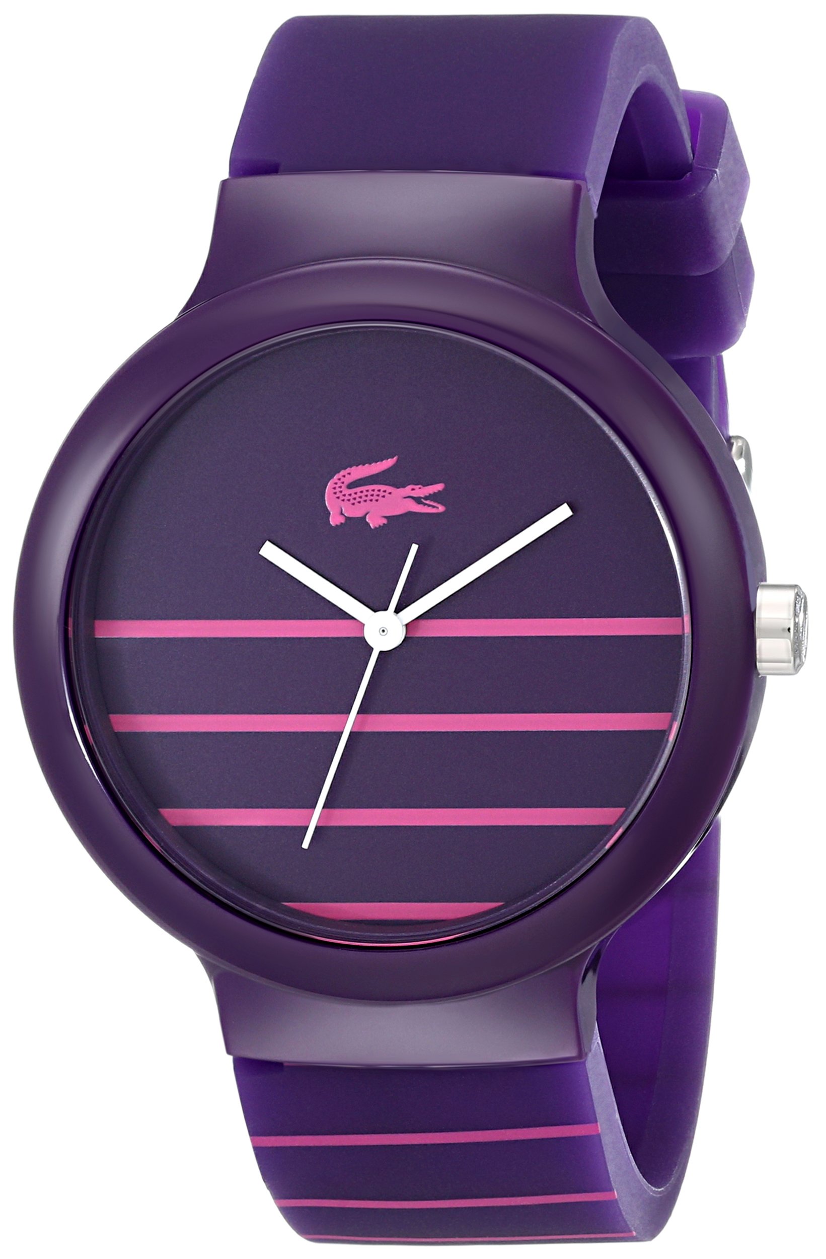 Lacoste Womens 2020090 Goa Stripe Purple Watch With Purple