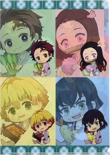 Amazon 鬼滅の刃 もぐもぐ 集合 ぎゅぎゅっと クリアファイル３ポケット アニメ 萌えグッズ 通販
