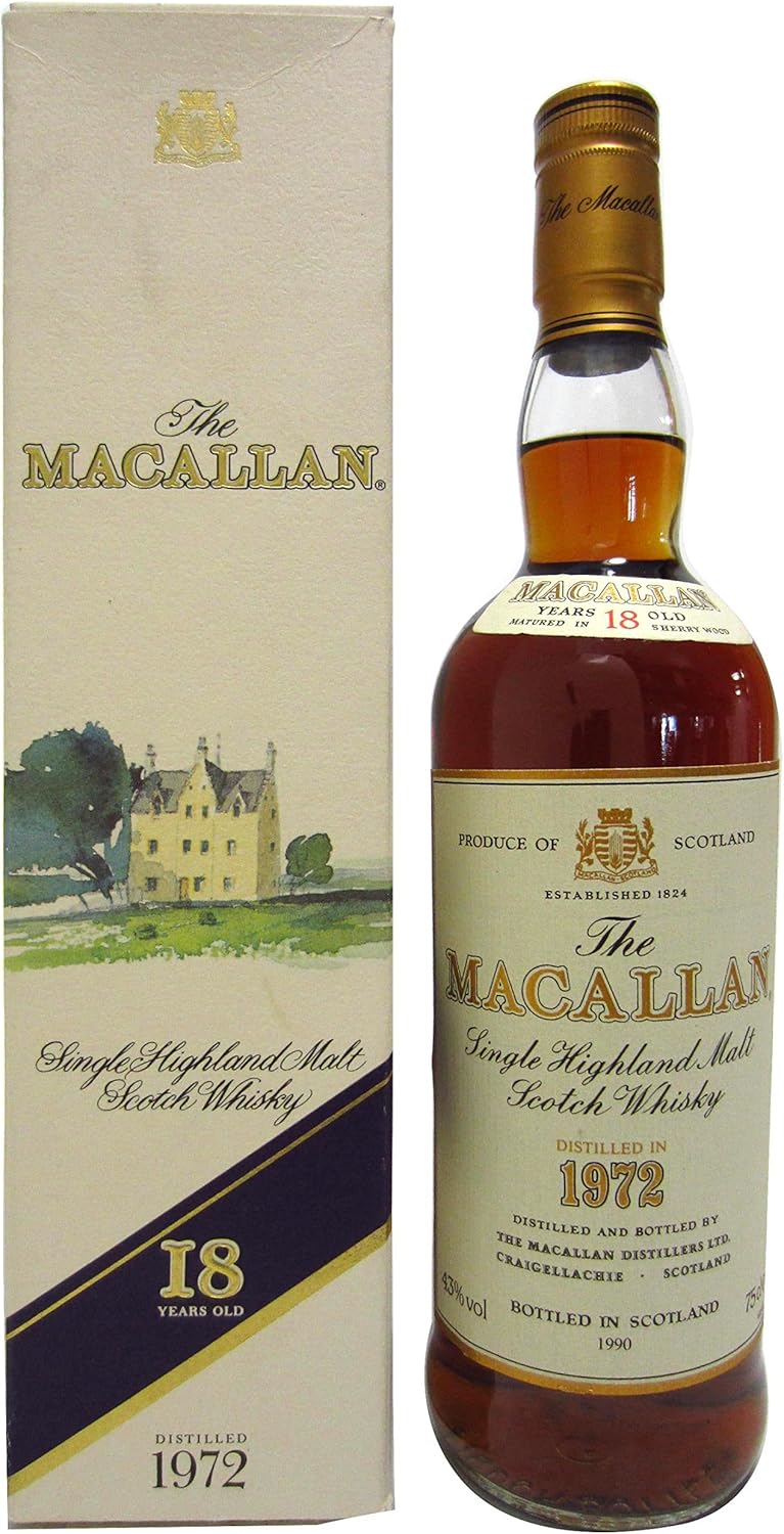 Macallan Single Highland Malt 1972 18 Year Old Whisky Amazon Co Uk Beer Wine Spirits